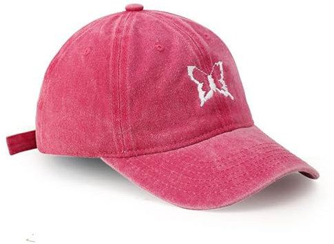 Unisex Basecap Kappe Vintage Baseball Cap Washed Cotton Used Look Baseball Cap Sommer Basecap Herren Sport Cool Mode Baseballmütze für Damen Herren (Baumwolle, Rosa)