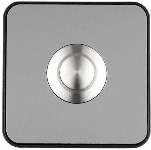Grothe 64181 Klingel Edelstahl-Optik, Schwarz