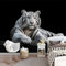 Fotomurales infantiles Animales Tigre De Bengala Papel Tapiz 350 x 256 cm Fotomurales 3D Tv Fondo Pared Moderno Dormitorio Murales Fotomurales Decorativos