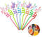 8 Pièces Pailles Licorne - Pailles en Plastique Bouclée, Pailles Réutilisables, Dures, Colorées, Idéales pour Décoration d'Anniversaire d'Enfants, Accessoires, Réunions Familiales, Cadeaux
