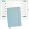 BEZEND Kalender 2025 Buchkalender A5 1 Woche 2 Seiten mit 2 Spalten - Terminplaner 2025 Hardcover mit Dualer Monatsregister. Wochenplaner & Terminkalender 2025 mit Viele Extras - Aquamarin