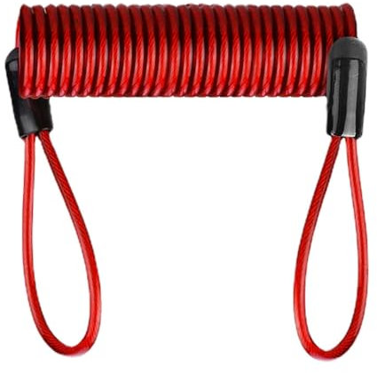 Cable De Resorte De Recordatorio De Motocicleta,Cable De Seguridad De Doble Anillo para Candado Candado De Disco Y Cable De Recordatorio para Motocicletas,Blocca Freno A Disco per Casco Moto