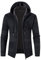Herren-Pullover aus Fleece, Weihnachtspullover 2024, langärmlig, mit Samt-Hoodies, Pullover, schmal, modisch, Freizeit und Wärme, Strickjacke, Trainingsanzug, Schwarz , XXL