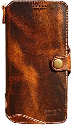 Yogurt Handyhülle für Samsung Galaxy A56 5G, Handyhülle für Samsung Galaxy A36 5G, Hülle Echtleder Case Ledertasche Lederhülle für Samsung A56 / A36, Dunkel Braun