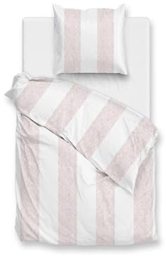 Zo!Home Mako-Satin Bettwäsche 135x200 Tratti di Satinado Shady Pink rosa Streifen