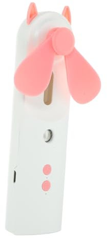 DIYEAH Mini Ventilateur Portable Rechargeable USB Avec Brumisation Ventilateur De Poche Pour Voyage Bureau Et Activités Extérieures Rose