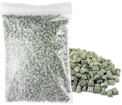 TIEOAXFT Schmuck Poliermaterial Keramik Stein Polieren Tumbler Media Vibration Tumbler Maschine Verwenden Korund Dreieck Schleif(450g 4X4 Abrasive)