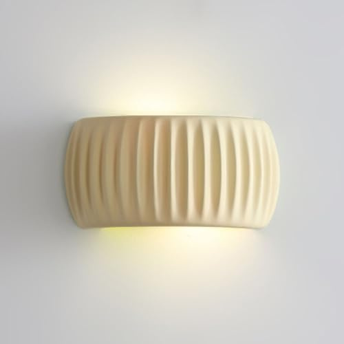 AoLa 10W LED Wandleuchte Up and Down Beleuchtung Innen 3 Farbtemperatur Wandlampe Moderne Halbrundes Design mit Harz Lampenschirm Nachttischlampe für Wohnzimmer Schlafzimmer Flur,(G9 Fassung),Weiß