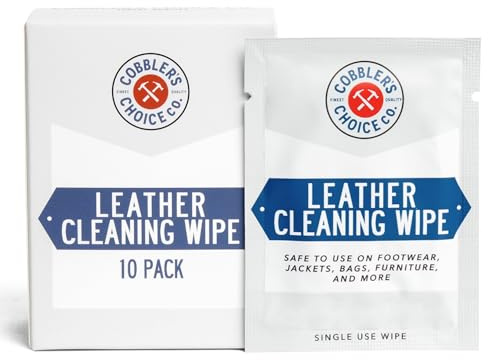 Cobbler’s Choice Quick Care Leather Cleaning Wipe (10 Pack) for Shoes, Boots, Handbags, Car Seats, and Couches