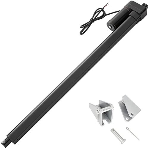 Jvnvlki 1000mm Hub 1500N IP65 Wasserdicht Linearantrieb 12V Linear Actuator Linearmotor 10mm/s Mit Montagebügeln für Lift Coop Tür,Schrank, Fensteröffner, Türöffner, Home Automation