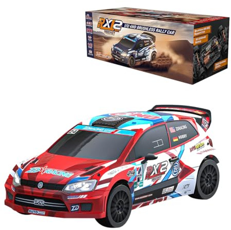 MechEdu RX12 Ferngesteuertes Auto 1:12 RC Auto Für Erwachsene, ZD RC Rennwagen 4WD Brushless Rally Car, Sammlermodelle Für Erwachsene (Rot)