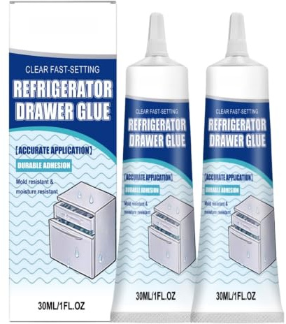 2 * 30ML Strong Adhesive Fridge Drawer Glue,Freezer Repair Fast Bond