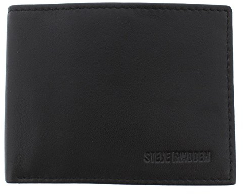 Steve Madden Herren Slimfold RFID Leder Geldbörse, Schwarz (Handschuh), Einheitsgröße