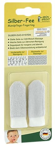 MUNDPFLEGE FINGERLING Silber-Fee weiß 2 St
