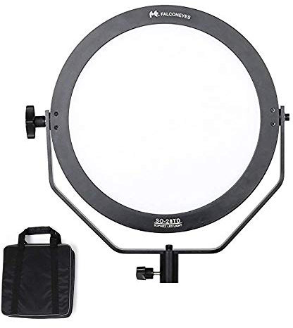Falcon Eyes Panneau LED souple - Lampe vidéo 3000 K - 5600 K - Lumière continue - Portrait - Lumière pour photographie (28 W 11,8 inc/30 cm)