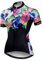 Bike Jersey Womens Cycling Jerseys Short Sleeve MTB Jersey Zip Mountain Road Clothing Bicycle top Shirts Breathable Summer Pro Team Sports Racing Cycle Jersey for Ladies Flower Black XL