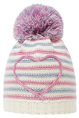 Döll Mädchen Pudelmütze Strick Mütze, Weiß (Snow White|White 1050), M (Herstellergröße: 49)