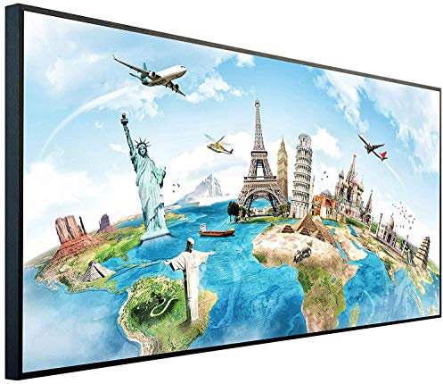 Ecowelle Infrarotheizung mit Bild | 750 Watt | 60x120 cm | Infrarot Heizung| | Made in Germany| d 73 Weltreise