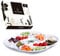 VALLENWOOD Reusable White Serving Platters Tray for Partys. Unbreakable Melamine. Appetizer Sectioned Platter. Vegetables, Fruits, Foods, Snack with compartments. Chip and Dip Serving Dish