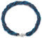 COOLSTEELANDBEYOND Funkelndes Blau Statement Halsketten Anhänger Multi-Schichten Perlen Kristall Geflochtene Kette Halsband Choker