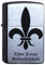 elbedruck Lilie Fleur de Lis Dein Text Lasergravur Compatible with Zippo personalisiert, Logo Pfadfinder Wunschtext Fleur de LYS (Motiv D)
