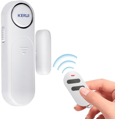 TOWODE Allarme Porta, Antifurto Casa Wireless 120dB Allarme Senza Fili Porta Finestra Sensore di Contatto con Telecomando 3 Modalità Allarme Porta per casa, Bambini, Negozio di Sicurezza