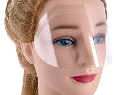 PONIK'S PROFESSIONAL - Transparente Einweg-Gesichtsschutzmaske, Gesichtsschutz, Augenschutz, Maske, Wegwerf-Plastik, klar, Haarspray Schutz, Transparente Maske, Gesichtsschutzschild, Friseur 100 Stück
