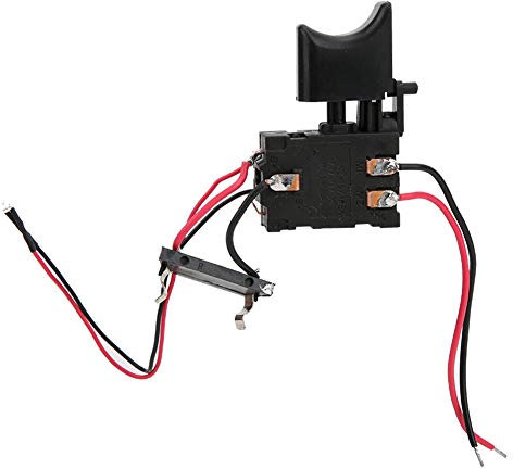 Interruptor de gatillo de taladro, interruptor de taladro 7.2 V - 24 V Batería de litio Interruptor de gatillo de control de velocidad de taladro inalámbrico con luz pequeña