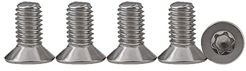 25 Stück M6 x 12 Senkkopfschrauben Torx Edelstahl 304 Maschinenschrauben Senkkopf Schrauben Senkkopfschrauben mit Nase Standard Quincunx Vollgewindeschrauben für Maschinenausrüstung und Wohnmöbel