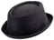 Heritage Traditions Straw Pork Pie Hat (Black, L)