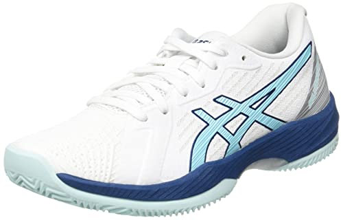 ASICS Damen Solution Swift Ff Clay Sneaker, Weiß Clear Blue, 39.5 EU
