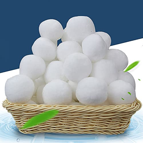 Fiqops Filter Balls Filterbälle 1300g Filtermaterial ersetzen 50 kg Filtersand für Pool Sandfilter Sandfilteranlagen