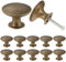 TsunNee 24PCS Vintage Cabinet Knobs, Chic Drawer Knobs, Antique Brass Kitchen Cupboard Handles, 30mm Round Furniture Door Knobs
