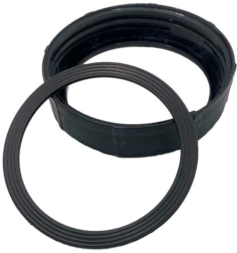Anakel Home Repuesto Rosca y Junta 64184624 Compatible con Batidora de Vaso Braun Multiquick MX2050 | Type 4184/4186, 90 x 22 mm | Plástico, Color Negro