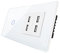CNBINGO Touch Lichtschalter mit 4 USB -Anschlüsse 2.4 Amp - Berührungsschalter einfach mit Glasrahmen und Status-LED - Wandschalter unterputz in Weiß - 500 W/Fach