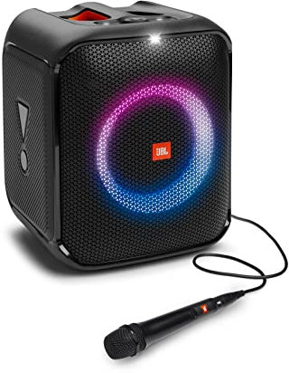 JBL PartyBox Encore Essential Bluetooth Karaoke Party Speaker with PBM100 Wired Mic Bundle
