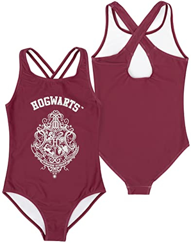 Harry Potter Badeanzüge Mädchen Hogwarts Burgundy oder Marine Hedwig Badebekleid