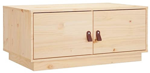 vidaXL Couchtisch Beistelltisch Wohnzimmertisch Sofatisch Teetisch Kaffeetisch Holztisch Tisch Wohnzimmer 80x50x35cm Massivholz Kiefer