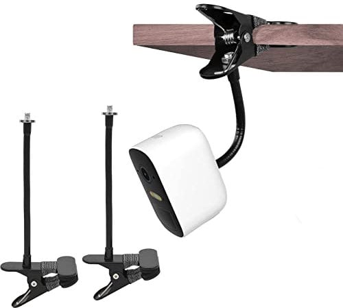 Flexible Halterung für eufyCam 2/2C/2C Pro/3 S330/3C S300/E40, Metall Klemmhalter für EufyCam SoloCam S220/C210, Universelle Ständer für Tapo TP-Link C425, Kamerahalterung für Ring Kameras, 2 Stück