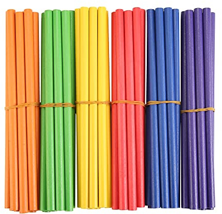 60 Stück Rhythmus-Sticks für Kinder, Holz, 6 Farben