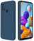 GiiYoon Hülle Kompatibel mit Samsung Galaxy A21S, Hochwertiges Liquid Silicone Case, Rundumschutz Handyhülle, Kratzfestes Weiches Mikrofaserfutter- Blau