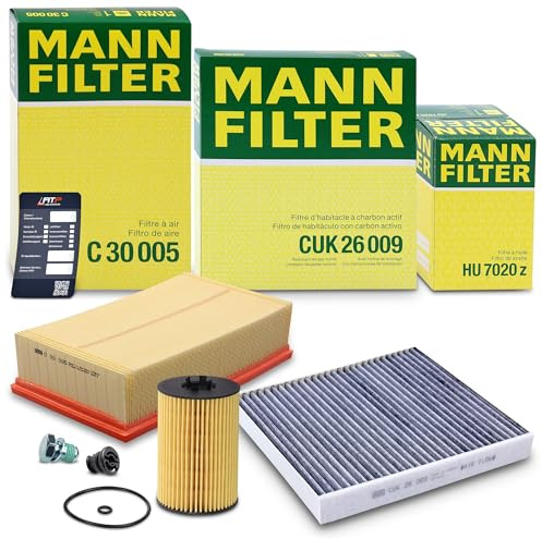 MANN-FILTER Inspektionspaket Filterset 1x Ölfilter, 1x Luftfilter, 1x | Kompatibel mit: AUDI A3, A3 Cabriolet, A3 Limousine, A3 Sportback, SEAT LEON, LEON SC, LEON ST, SKODA OCTAVIA III