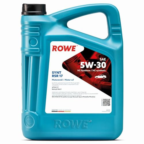 Rowe Motoröl 5W-30 Synt Rsr 17 Motorenöl Motor Oil Schmieröl Acea C3 5L | 20370-0050-99, Hightec Synt Rsr 17 SAE 5W-30