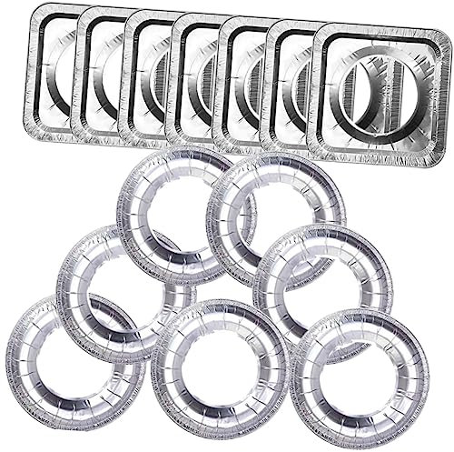 GLEAVI 20stücke Gasbrenner-auskleidung Aus Aluminiumfolie Herdbrenner-schutz -abdeckungen Küchenzubehör Gasherd- -abdeckung Herd-bereich-schutz Sauber Und Kratzfest
