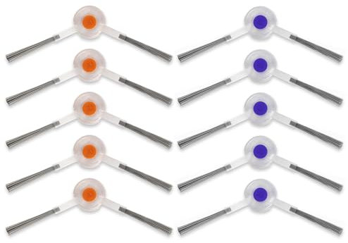 Spazzole laterali di ricambio compatibili con aspirapolvere Narwal Freo/Freo X Ultra Series, spazzole laterali per robot aspirapolvere (10 pezzi)