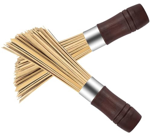 Amosfun Spazzola Per Wok In - 2 Pezzi Frusta Per Pulizia Spazzola Per Pulizia Cucina Spazzola Per Pentole Raschietto Per Pentole Spazzola Per Pulire Pentole In Ghisa Padelle