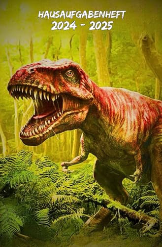 Hausaufgabenheft 2024 2025 Dinosaurier: Wochenkalender mit zwei Seiten pro Woche, Schulplaner für Schüler (Grundschule, Mittelschule, Gymnasium, Universität)