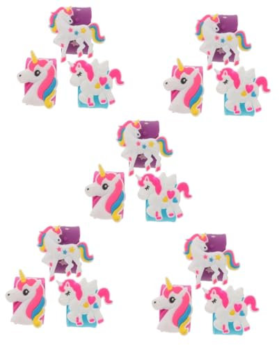 VICASKY 15stücke Teiliges Cartoon Einhorn Schnapparmbänder Für Mädchen Spaß Party Mitgebsel Und Bunte Farben Blau Rosa