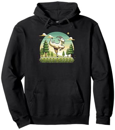 Ziege Yoga Spielzeug Ziege Stofftier Plüsch Ziege Yoga Party Spiel Pullover Hoodie