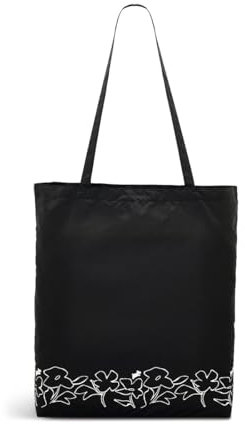 RADLEY London Women Girls Responsible Foldaway Shopper Tote Bag Linear Blooms in Black